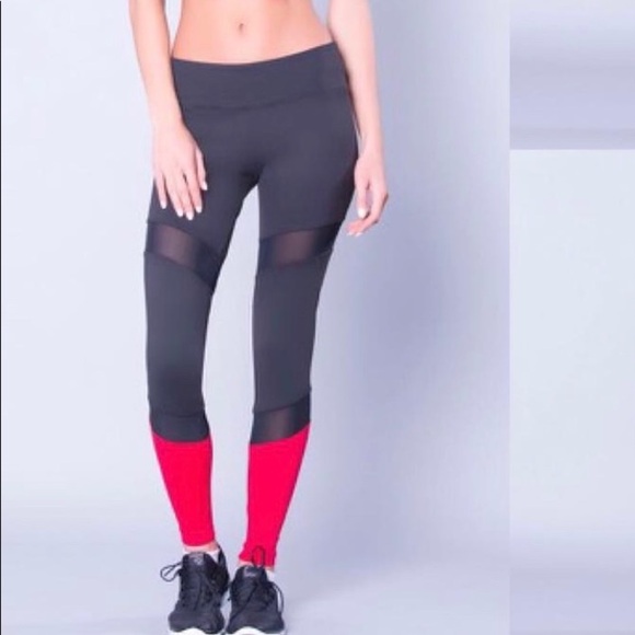 Small color lock mesh yoga leggings - Picture 1 of 4